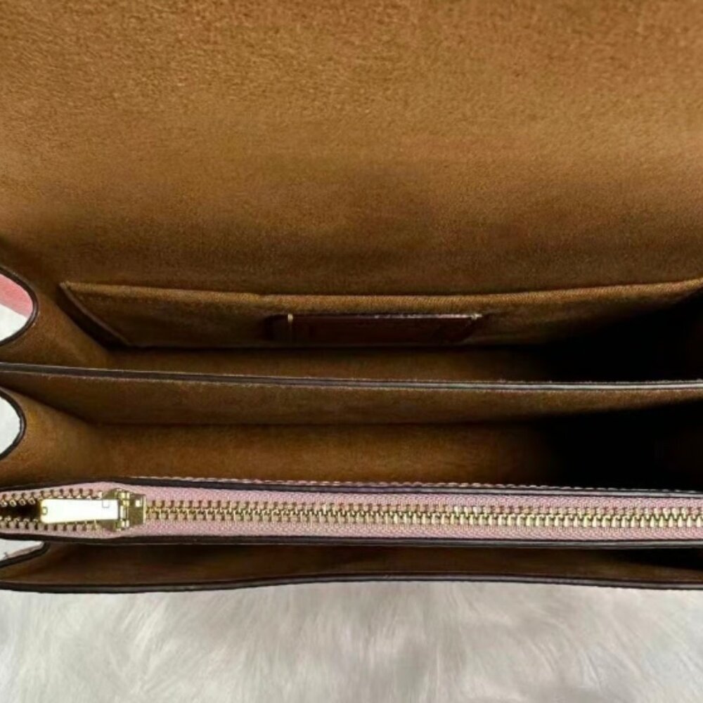 NWT Coach Klare Crossbody Bag In Signature Canvas CAL29 Canvas/Gold/Powder Pink - Picture 5 of 5